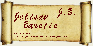 Jelisav Baretić vizit kartica